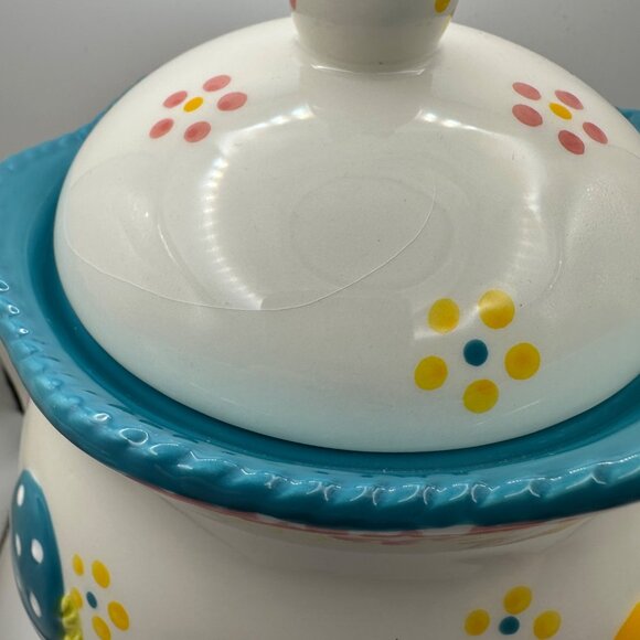 Temp-tations by Tara retired “Old World” 10” Easter Bunny cookie jar crazing - Picture 4 of 12